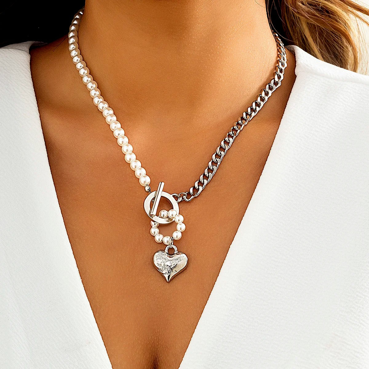 Love Silver Necklace - Iridessa